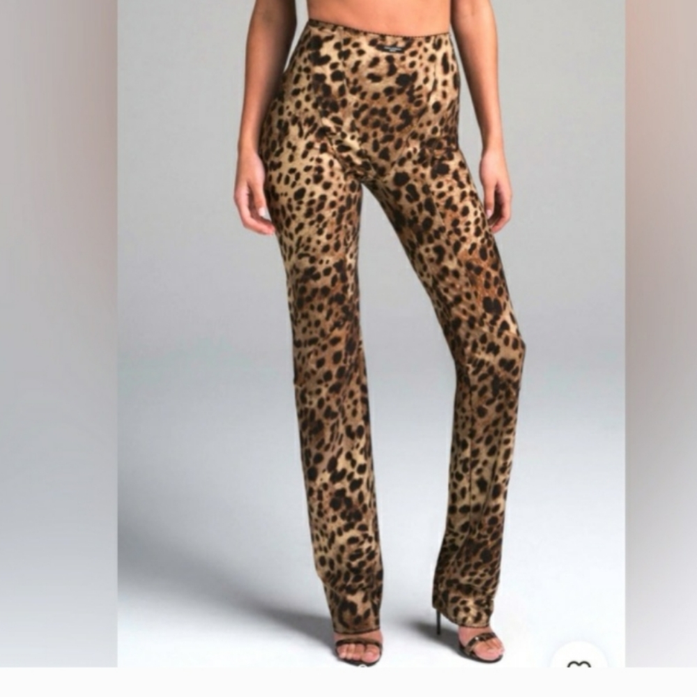 Dolce & Gabbana X SKIMS Satrin Leopard Pant NIB